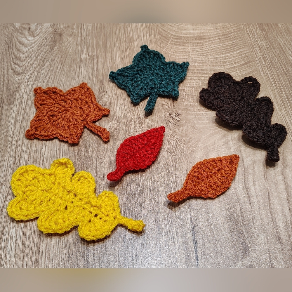 Handmade Crochet Fall Leaves (Set Of 6)